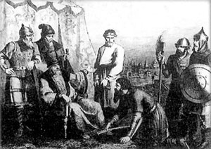 Иван Исаевич Болотников является с повинной перед царем Василием Шуйским, автор неизвестен