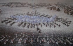 Гангутское сражение, гравюра Маврикия Бакуа