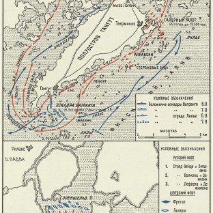 Гангутское сражение, карта