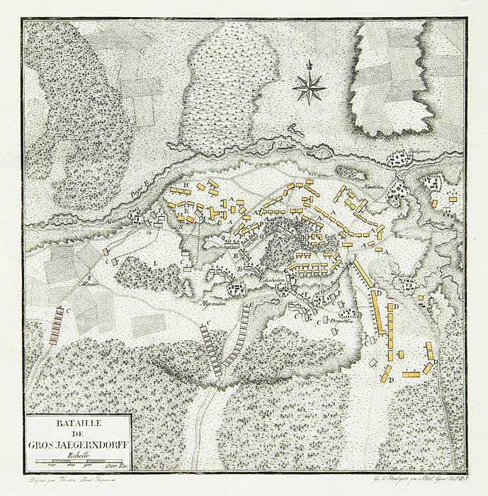 Битва при Гросс-Егерсдорфе, карта-схема