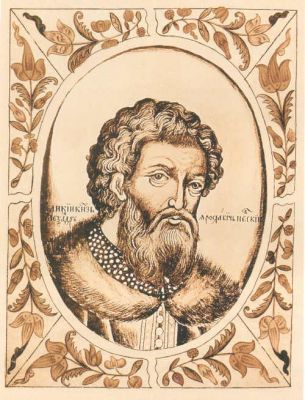 Александр Невский, миниатюра из «Царского титулярника»