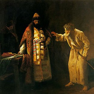 Иоанн Грозный в келье Николы Юродивого, во Пскове, Иван Андреевич Пелевин