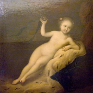 Портрет юной царевны Елизаветы в образе Флоры, Луи Каравак