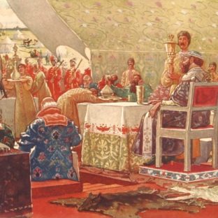 Пир царя Алексея Михайловича с ближними боярами в отъезжем поле, Андрей Петрович Рябушкин
