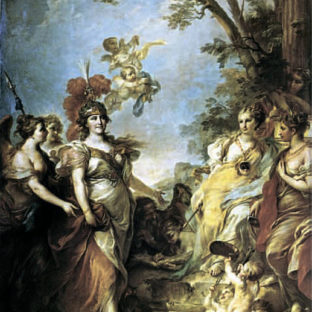Екатерина II в образе Минервы, покровительницы искусств, Стефано Торелли
