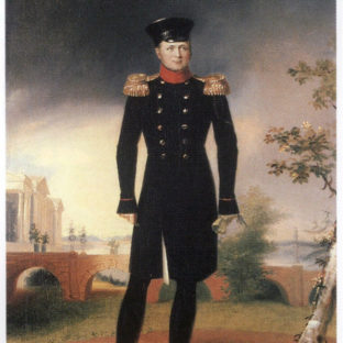 Портрет императора Александра I на фоне Камероновой галереи, Джордж Доу