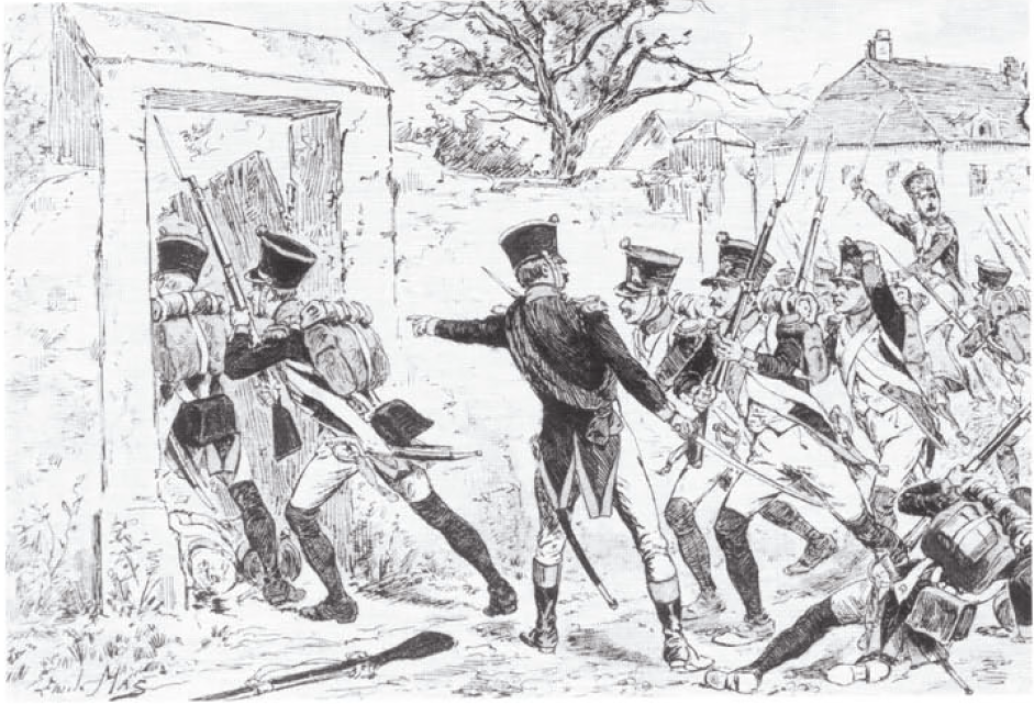4-й линейный полк дивизии Карра-Сен-Сир IV корпуса маршала Массена штурмует деревню Адерклаа, Дэвид Чандлер