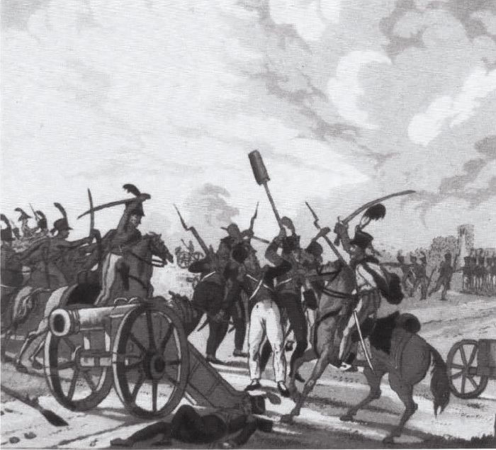 Австрийские гусары захватывают орудия, недалеко от деревни Асперн, Дэвид Чандлер