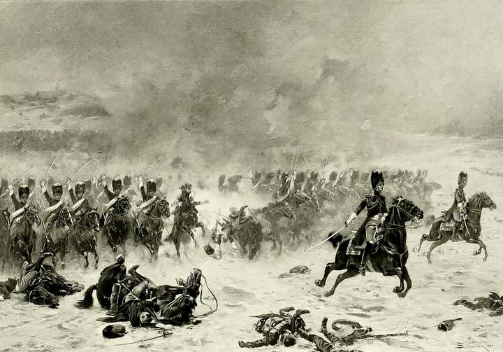Битва при Прейсиш-Эйлау, атака гренадеров Имперской Гвардии, Франсуа Шоммер
