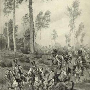 Французские гусары на разведывательной миссии в 1809 году, автор неизвестен