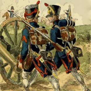 Французская пехотная артиллерия в походе в 1809 году, автор неизвестен
