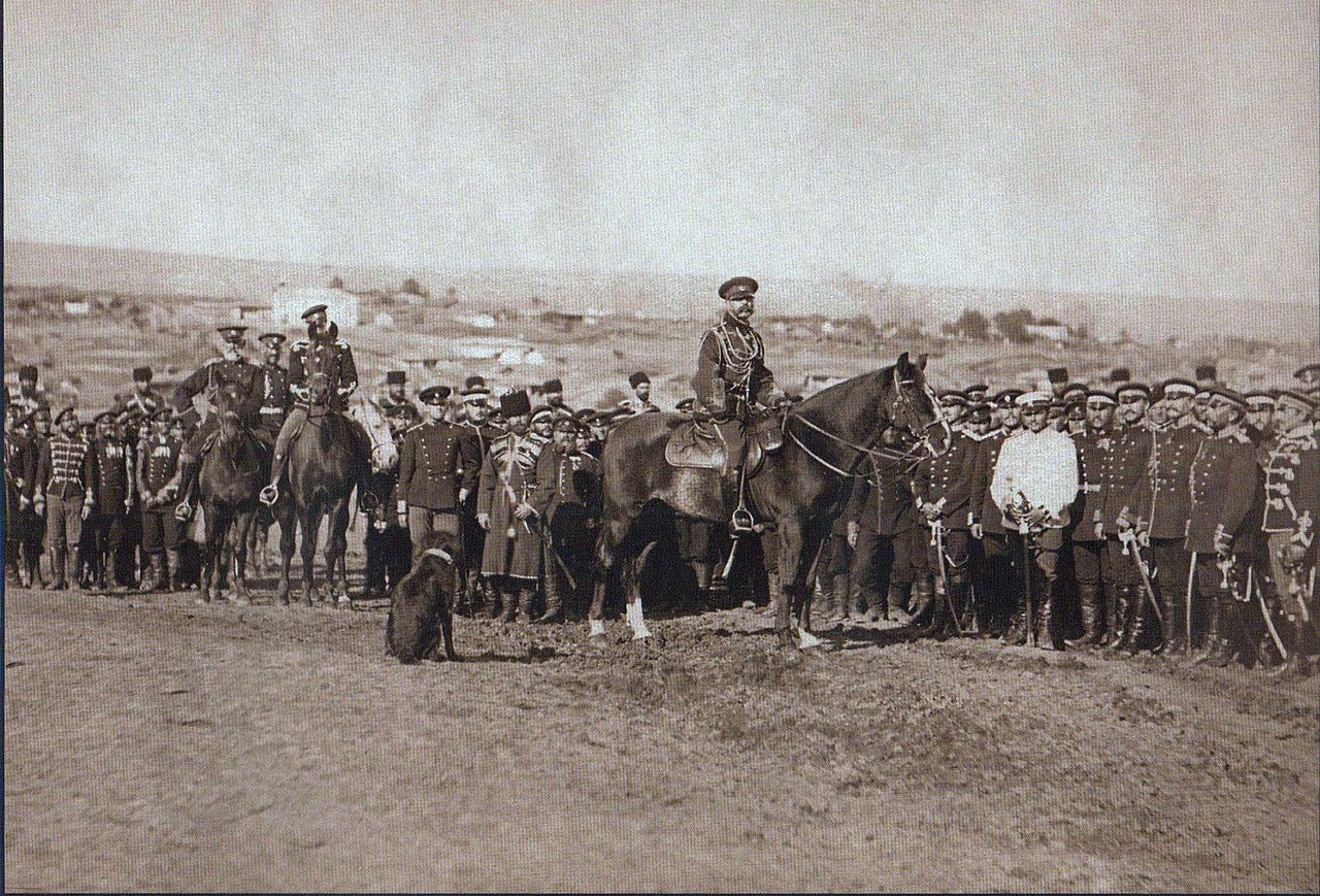 Его Величество Император Александр II со своей гвардией во время осады Плевны, автор неизвестен