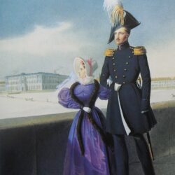 Царь Николай I и его дочь великая княгиня Мария Николаевна, автор неизвестен
