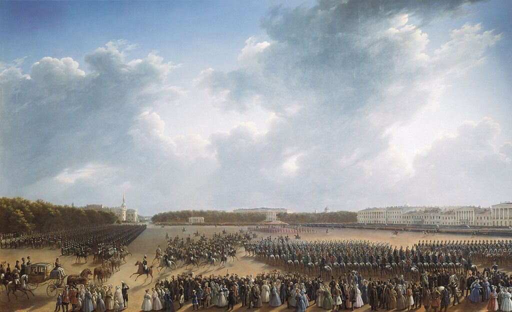 Парад на Царицыном лугу 6 октября 1831, Григорий Чернецов